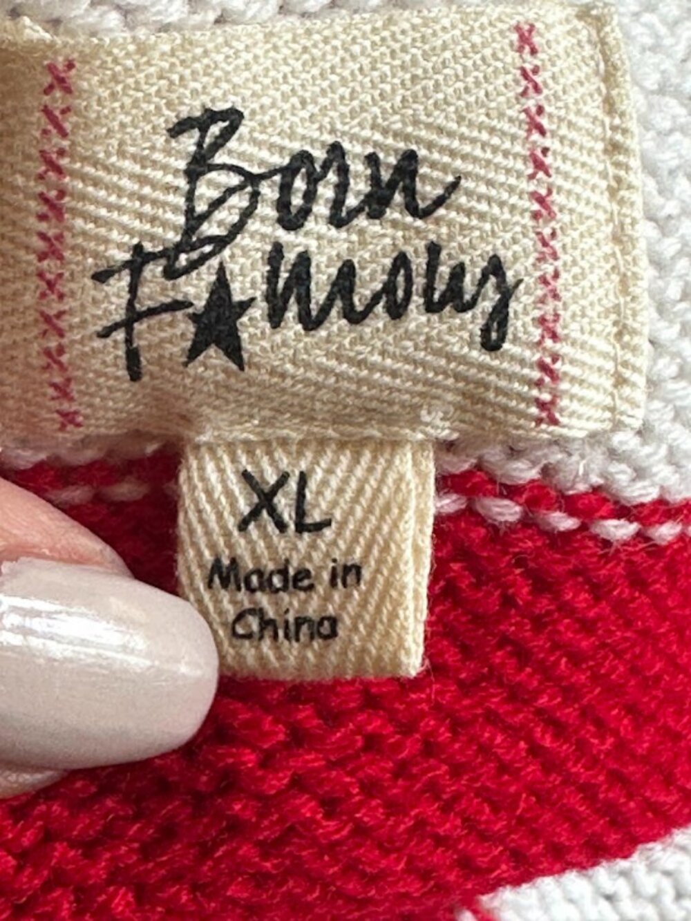Born Famous Women's Ugly Christmas Fair Isle Knit Jumpsuit. XL. - Picture 3 of 8